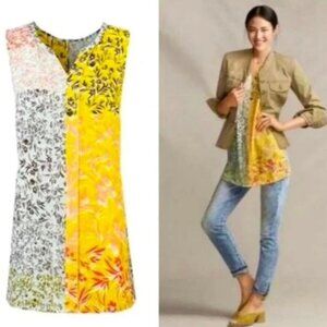 CAbi Golden Glow Split Blouse, Size M Style #5547